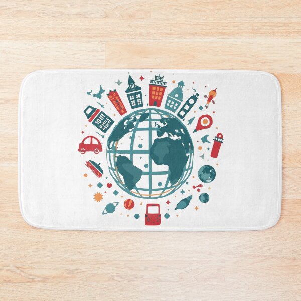 Item preview, Global Connection – Urban & Tech Icons Around the World designed and sold by Joyfulfabric.