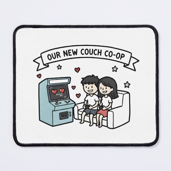 Item preview, Couch Co-Op Gamer Couple designed and sold by Avensysshop.