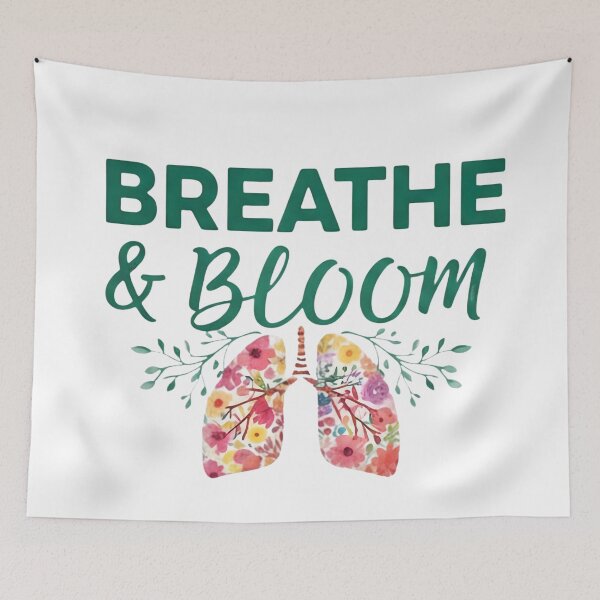 Item preview, Breathe & Bloom: Floral Lungs Wellness Illustration designed and sold by VibranPalette.