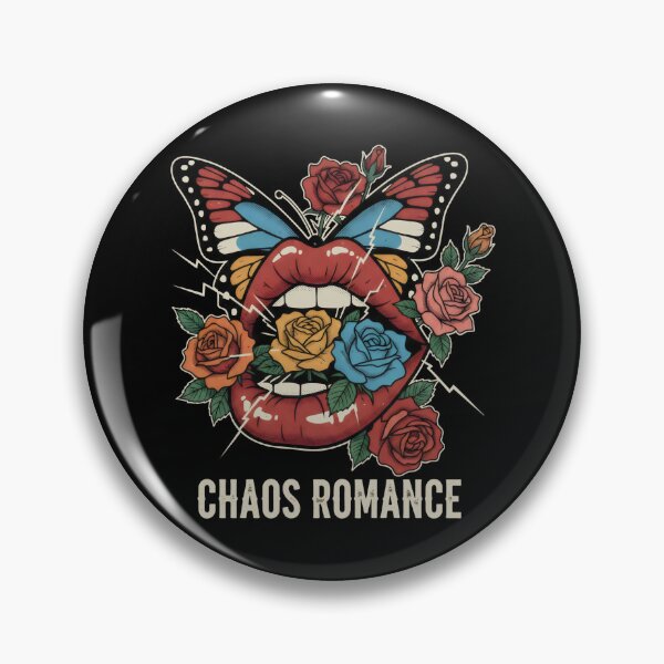 Item preview, Chaos Romance Surreal Butterfly Lips and Roses Retro Tattoo Art designed and sold by SplashTastic.