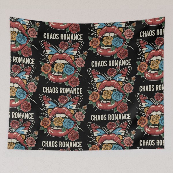Item preview, Chaos Romance Surreal Butterfly Lips and Roses Retro Tattoo Art designed and sold by SplashTastic.