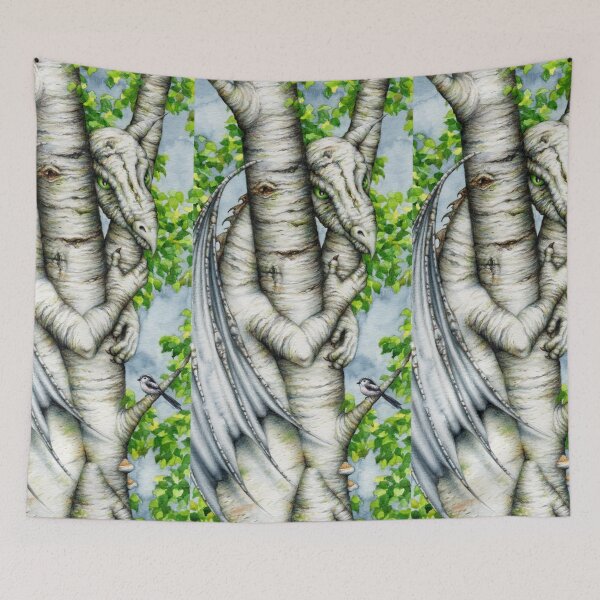Item preview, Silver Birch Dragon designed and sold by Katy Jones.