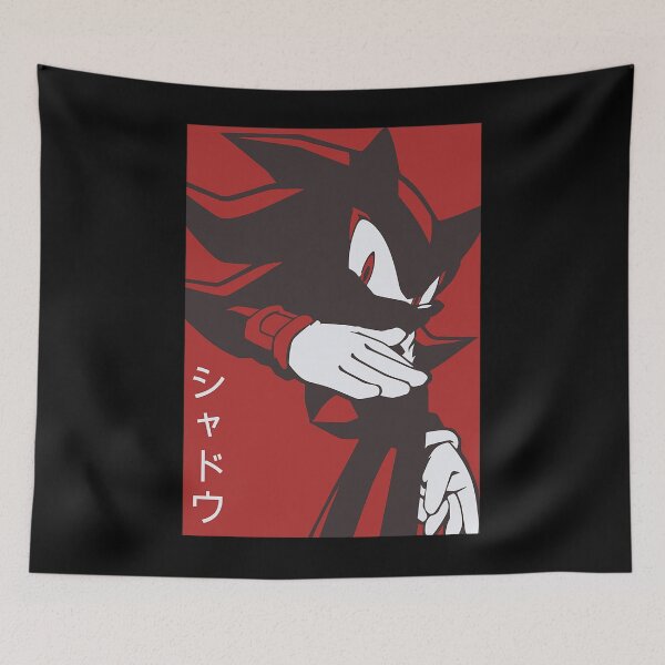Item preview, Normal Black Shadow Hedgehog Anime Manga Style Background Red designed and sold by Dionueyne.