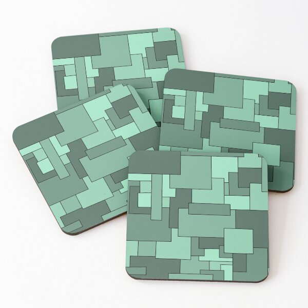 Item preview, Aquamarine Geometric Square Pattern designed and sold by Laffinch.