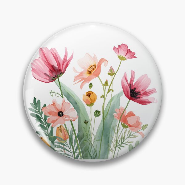 Item preview, Watercolor flowers pattern designed and sold by Designfs.