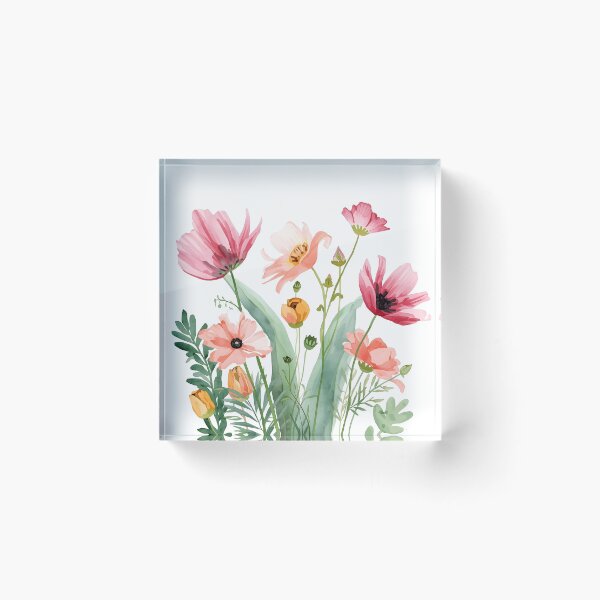 Item preview, Watercolor flowers pattern designed and sold by Designfs.