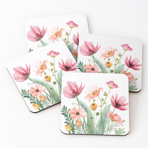 Item preview, Watercolor flowers pattern designed and sold by Designfs.