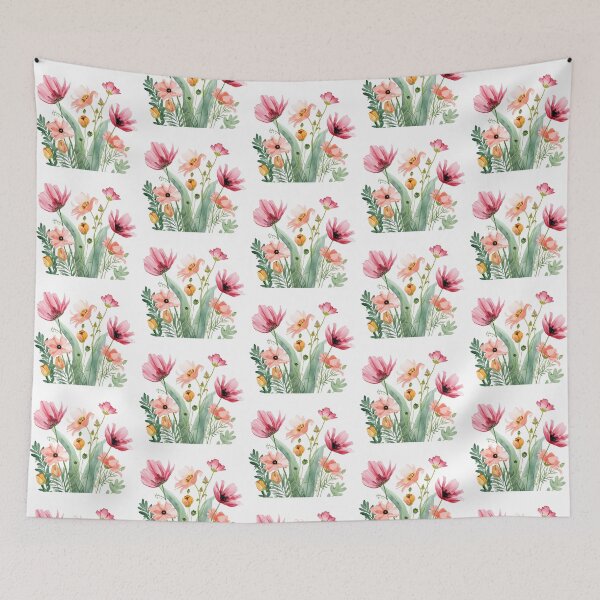 Item preview, Watercolor flowers pattern designed and sold by Designfs.