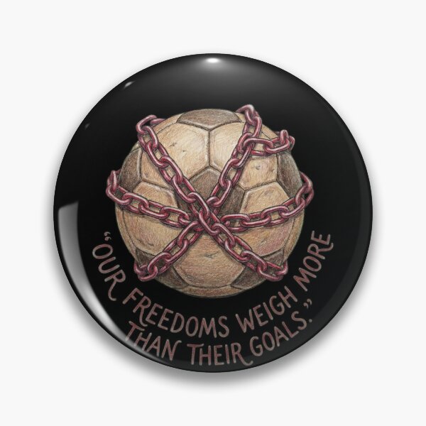 Item preview, Human Rights Soccer Protest - Hand Drawn Colored Pencil Chains Art designed and sold by devilfronty.
