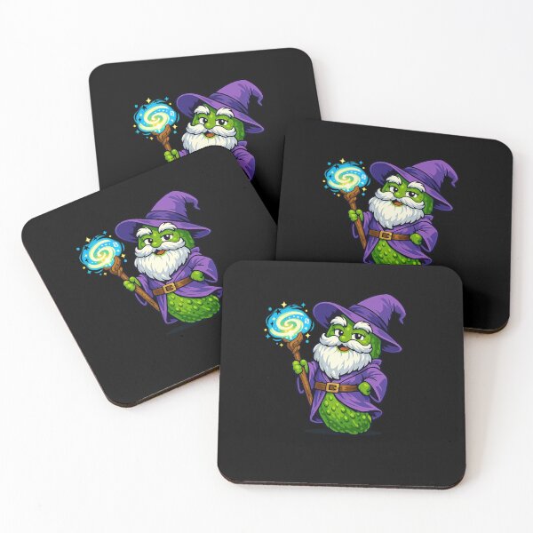 Item preview, Old Pickle Wizard Casting a Spell | Funny Cartoon Fantasy Mage designed and sold by Sonic Nova Studios.