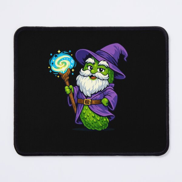 Item preview, Old Pickle Wizard Casting a Spell | Funny Cartoon Fantasy Mage designed and sold by Sonic Nova Studios.
