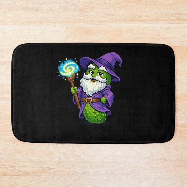 Item preview, Old Pickle Wizard Casting a Spell | Funny Cartoon Fantasy Mage designed and sold by Sonic Nova Studios.