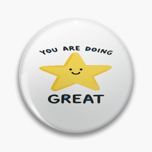 Item preview, Smiling Star Motivational Quote – You Are Doing Great | Cute Positive Vibes Design for Daily Uplift designed and sold by Bright Nest Studio.