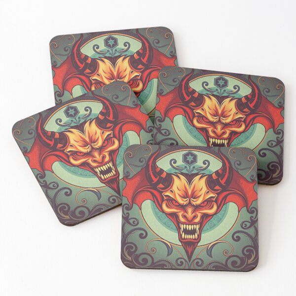 Item preview, Demon on Nouveau background designed and sold by TheDarkVault.