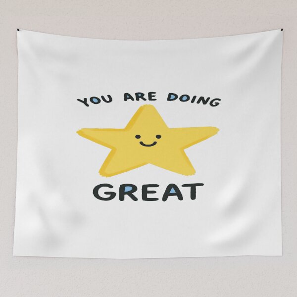 Item preview, Smiling Star Motivational Quote – You Are Doing Great | Cute Positive Vibes Design for Daily Uplift designed and sold by Bright Nest Studio.