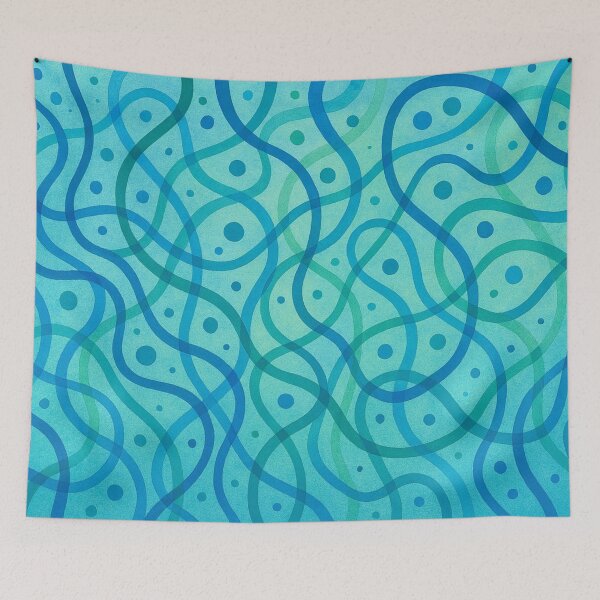 Item preview, Intertwined clarity in blue-green designed and sold by Sigtrix.