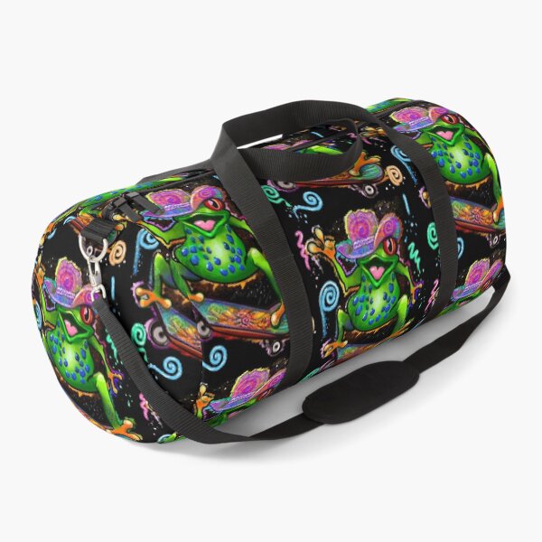 Item preview, Peace Sign Skateboard Frog in Bright Colorful Cowboy Hat designed and sold by Artonmytee.