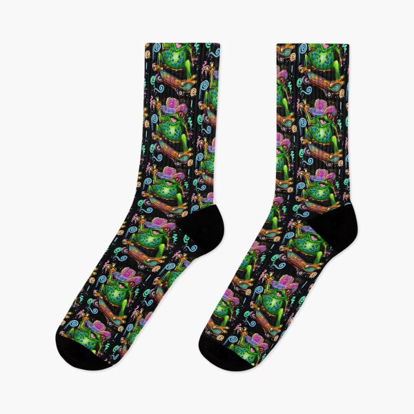 Item preview, Peace Sign Skateboard Frog in Bright Colorful Cowboy Hat designed and sold by Artonmytee.