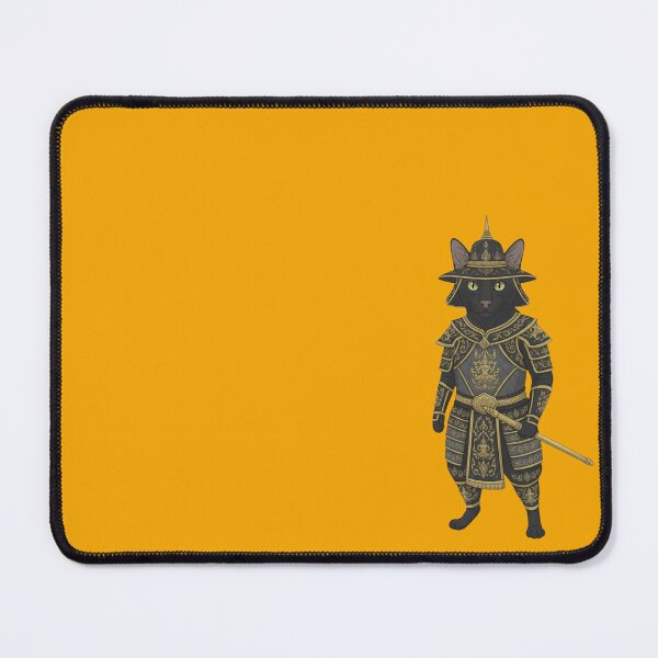 Item preview, Thai Warrior Black Cat in Traditional Golden Armor Art designed and sold by TheCoolCrowd.