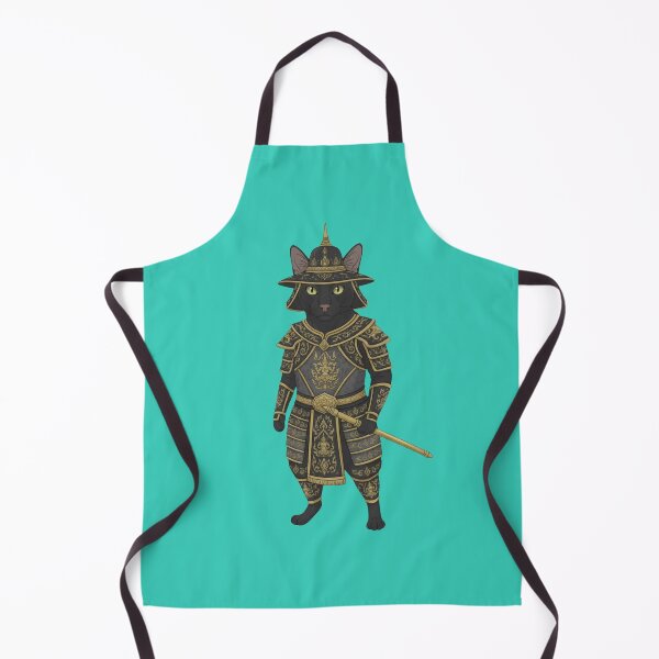 Item preview, Thai Warrior Black Cat in Traditional Golden Armor Art designed and sold by TheCoolCrowd.