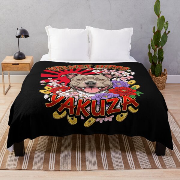 Item preview, Smiling Pitbull Velvet Hippo Yakuza Japanese Sun Flower designed and sold by Tong4130.