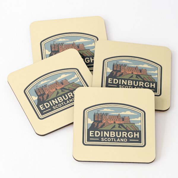 Item preview, Edinburgh Travel Stamp Sticker | Vintage Passport Style Scotland Art designed and sold by Timeless Design.