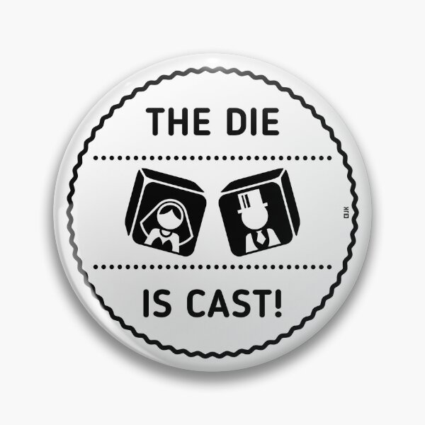 Item preview, The Die Is Cast! (Dice / Stag Party / Wedding / Game Over / Patch / Black) designed and sold by MrFaulbaum.