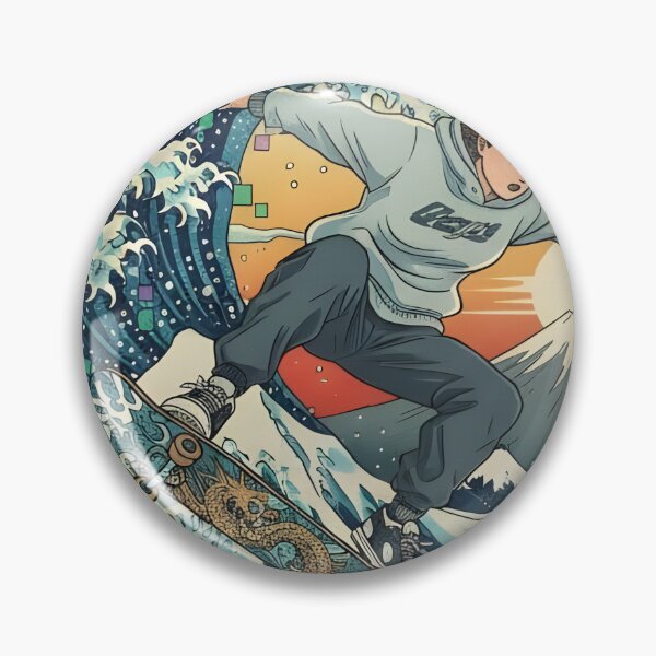 Item preview, Skateboarding the Great Wave – Japanese Ukiyo-e Meets Modern Street Culture designed and sold by kaxymax.