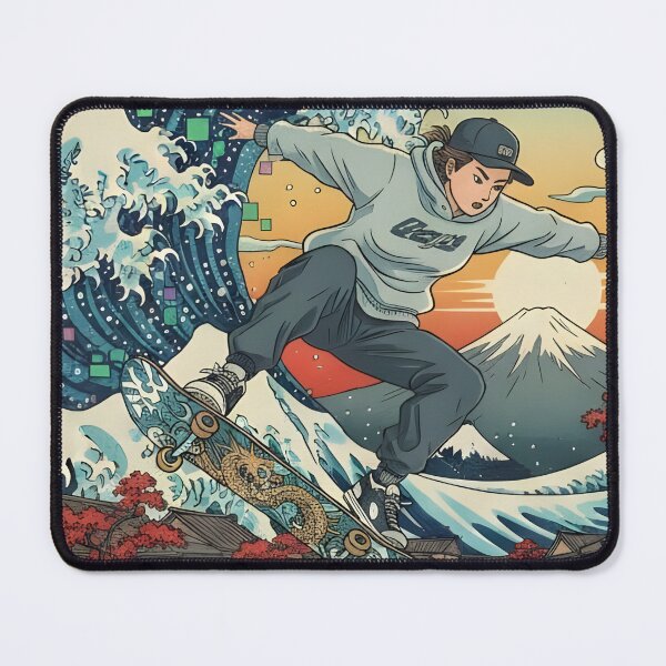 Item preview, Skateboarding the Great Wave – Japanese Ukiyo-e Meets Modern Street Culture designed and sold by kaxymax.