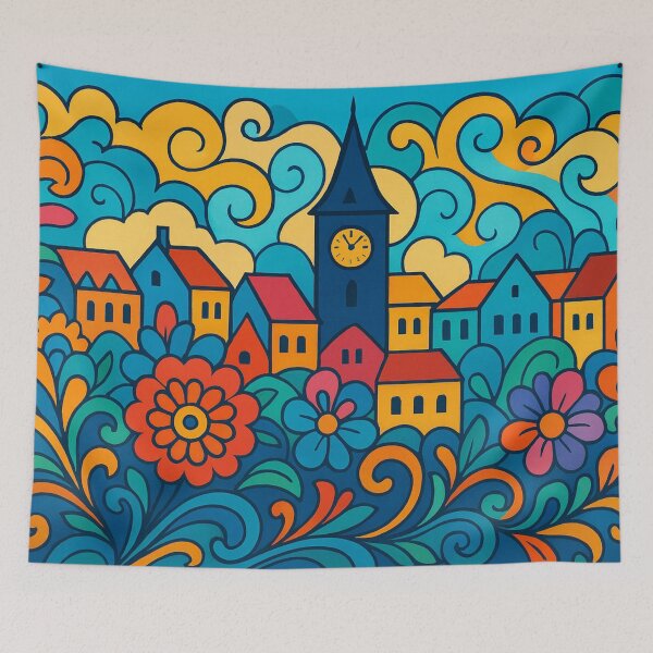 Item preview, Floral city in a riot of color designed and sold by Sigtrix.