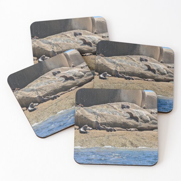 Item preview, Incredible Seal Colony Sunbathing on Coastal Rocks designed and sold by Photogenic Snap.