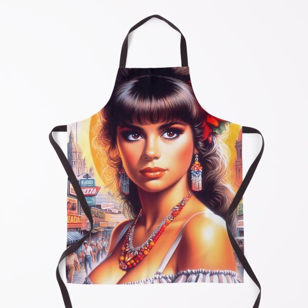 Item preview, Cute Retro Hispanic Woman designed and sold by PulpVintage.