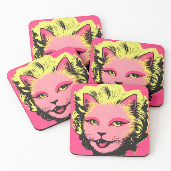 Item preview, Marylin the cat warhol inspired pop art print. designed and sold by bluefrog.