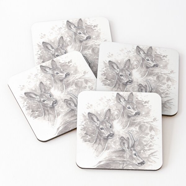 Item preview, Inktober Day 7 - Roe Deers designed and sold by GaiaSorrentino.