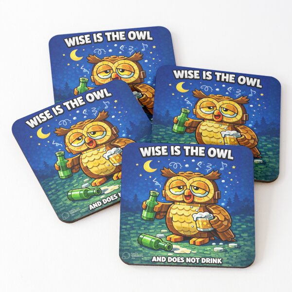 Item preview, Wise is the owl and does not drink designed and sold by bebeshoppl.
