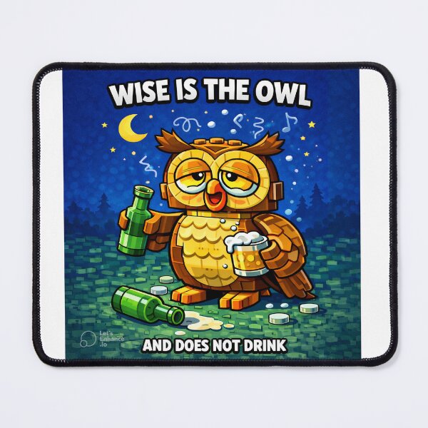 Item preview, Wise is the owl and does not drink designed and sold by bebeshoppl.