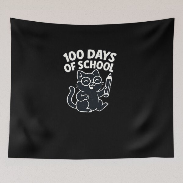 Item preview, 100 days of school cute funny cat vector designed and sold by  Mudikeys.