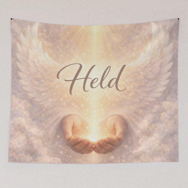 Item preview, Held Christian Affirmation Art Faith Based Spiritual Wall Artwork designed and sold by TrackinDaTrends.
