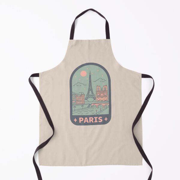 Item preview, Paris France Travel Badge Eiffel Tower Notre Dame and Louvre Landmark Illustration designed and sold by InvestingRoad.