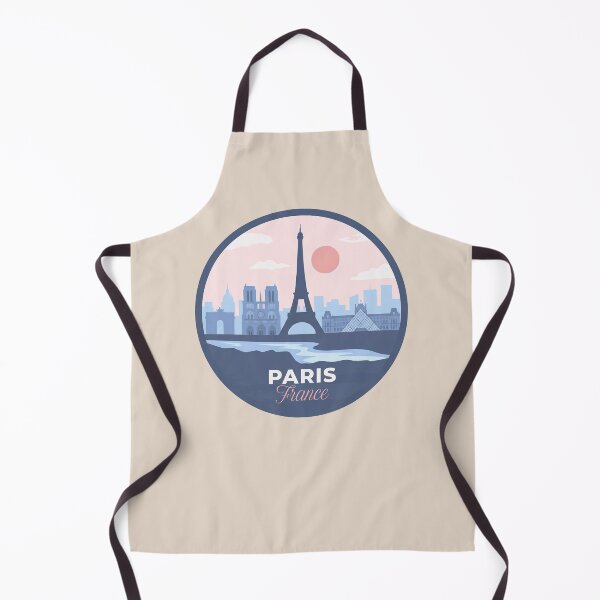 Item preview, Paris France Travel Badge Eiffel Tower Notre Dame and Louvre Landmark Illustration designed and sold by InvestingRoad.
