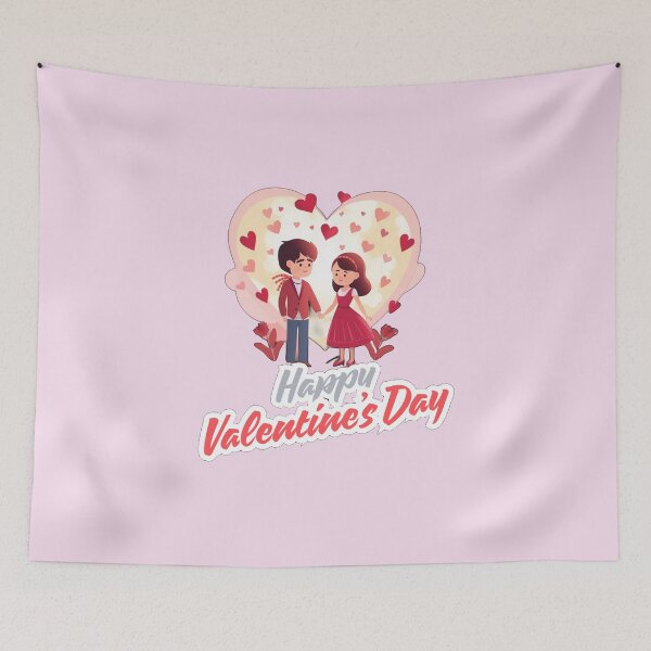 Item preview, Romantic Valentine's Day Couple Illustration designed and sold by M.Store.