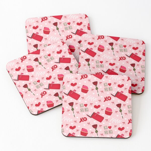 Item preview, Valentine Love Pattern | Pink XO Hearts Roses Cupid Aesthetic designed and sold by VirtualLexi.
