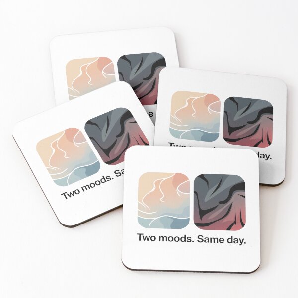 Item preview, Two Moods Same Day – Relatable Minimalist Aesthetic Shirt designed and sold by Karlas-things.