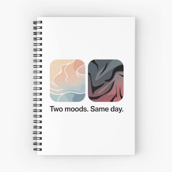 Item preview, Two Moods Same Day – Relatable Minimalist Aesthetic Shirt designed and sold by Karlas-things.