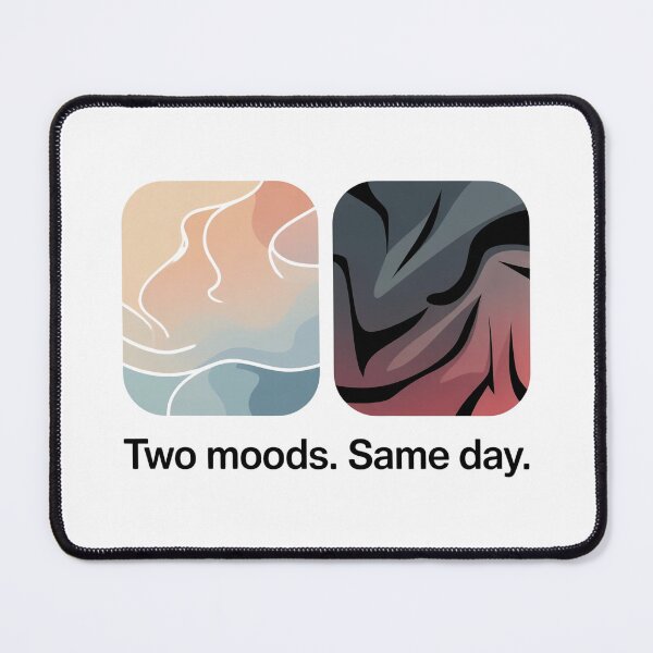 Item preview, Two Moods Same Day – Relatable Minimalist Aesthetic Shirt designed and sold by Karlas-things.