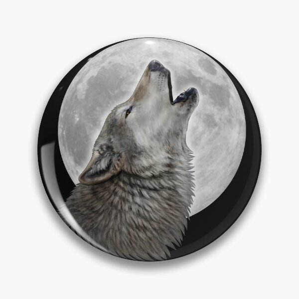 Item preview, Wolf howling at the Moon designed and sold by GaiaSorrentino.