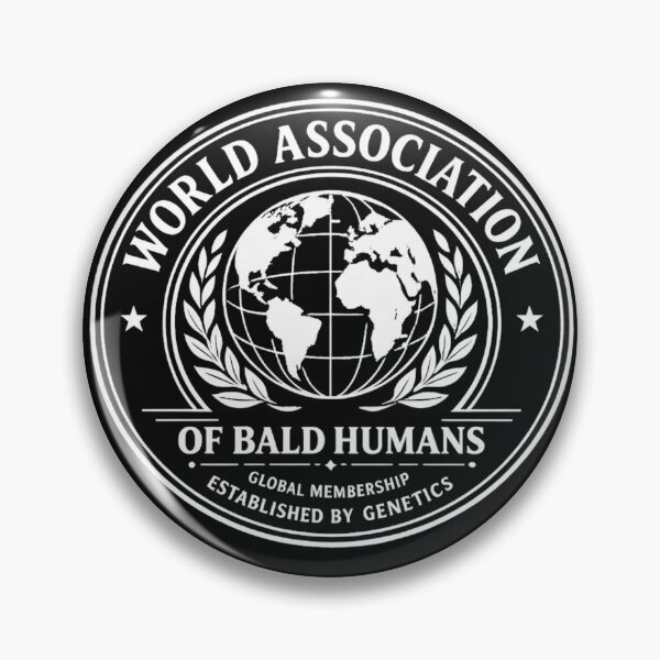 Item preview, World Association of Bald Humans  designed and sold by MojaveTradePost.