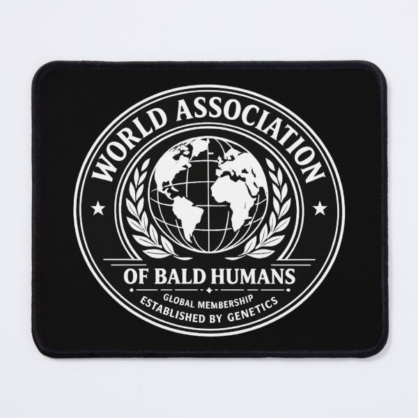 Item preview, World Association of Bald Humans designed and sold by MojaveTradePost.