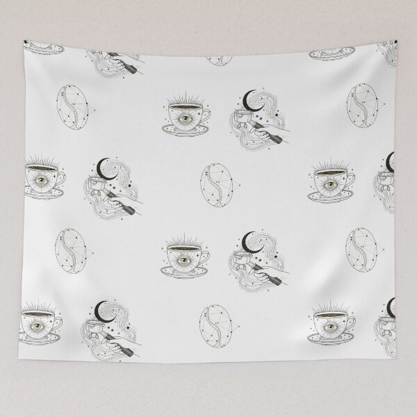 Item preview, Celestial Coffee Ritual: Mystical Alchemy & Astronomy Illustration designed and sold by NonditStudio.