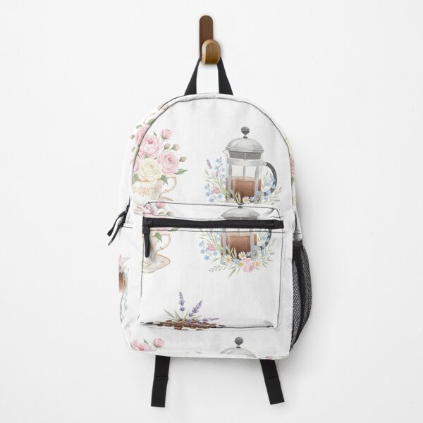 Item preview, Romantic Garden Coffee: Watercolor Floral Teacup and French Press Set designed and sold by NonditStudio.